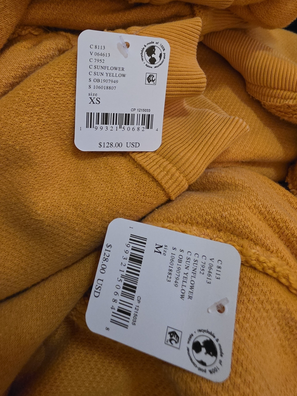 Free People WeThe Free Forever Yours Cardi Sunflower Yellow Oversized Hoodie NWT - Picture 5 of 6